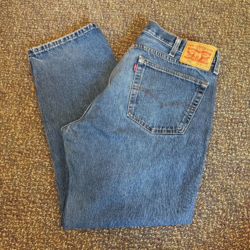 Levi’s 505 Straight Leg Jeans Blue Denim Men’s W38 L30